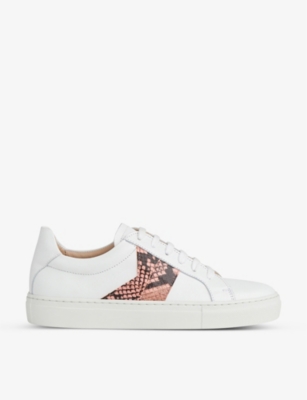 white snakeskin trainers