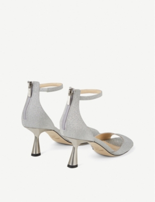 JIMMY CHOO REON 65 SLINGBACK GLITTER-WOVEN COURTS