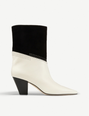 Studded Leather Ankle Boot