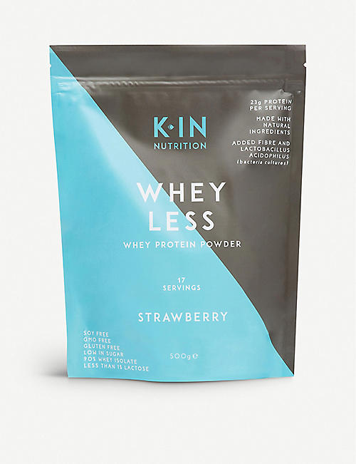 KIN NUTRITION: Whey Less strawberry whey protein powder 500g
