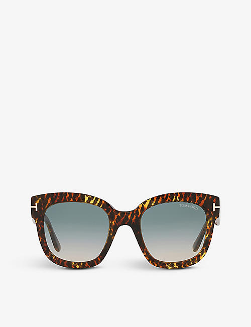 TOM FORD: FT0613 Beatrix square-framed acetate sunglasses
