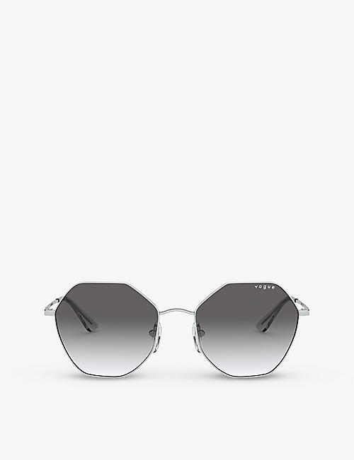 VOGUE: VO4180S faceted-frame curved rim acetate sunglasses