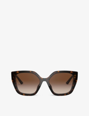 Prada Pr 24xs Rectangle-frame Sunglasses In Brown