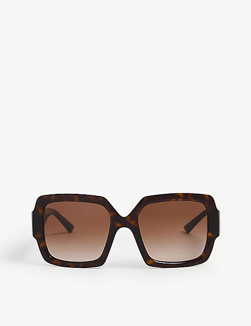 PRADA: PR 21XS rectangle-frame acetate sunglasses