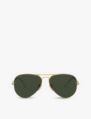 Ray Ban Mens Gold Rb3025 Aviator Acetate Sunglasses