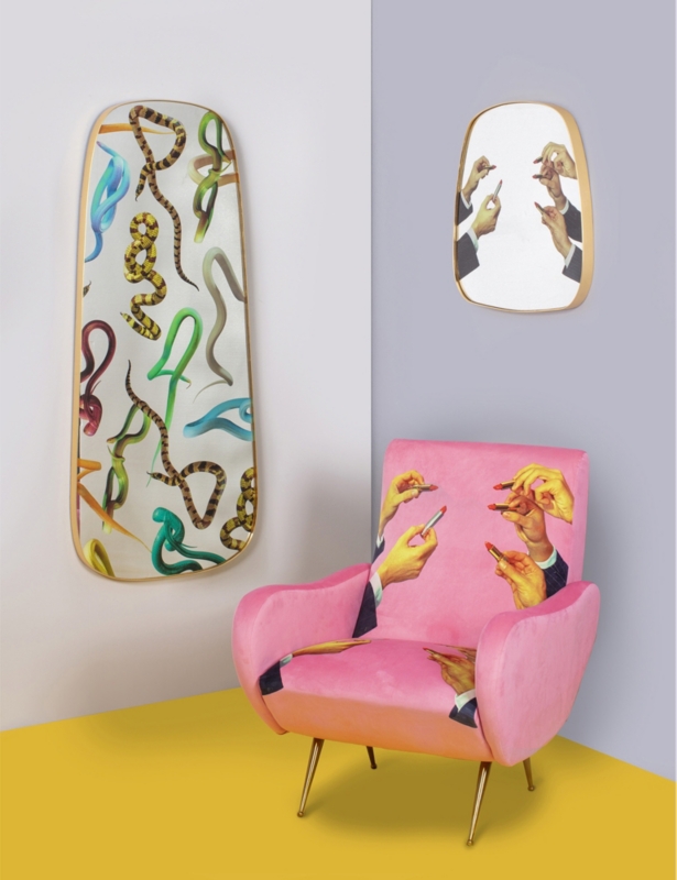 Seletti x TOILETPAPER Snakes mirror 1.4m x 62cm