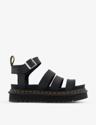 DR. MARTENS: Blaire contrast-stitch leather sandals