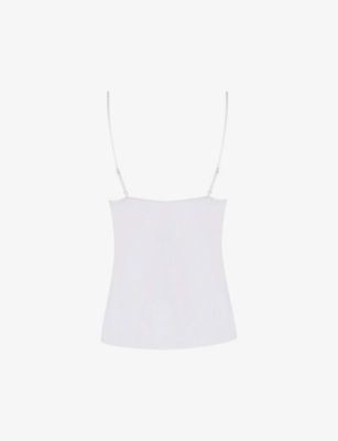 AGENT PROVOCATEUR: Amelea lace-trim stretch-silk camisole