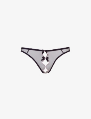 AGENT PROVOCATEUR - Lorna Ouvert mid-rise mesh thong