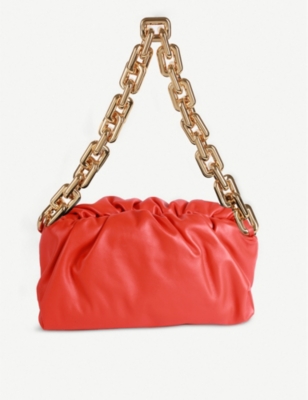 embellished leather shoulder bag