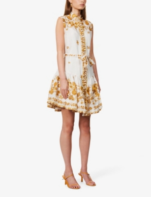 ZIMMERMANN Amelie floralprint linen mini dress