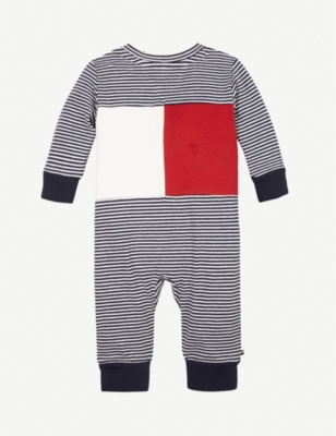 striped baby grow