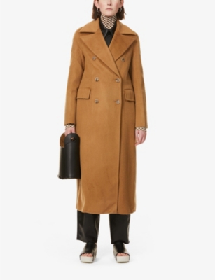 NANUSHKA Lana double breasted wool blend coat Selfridges