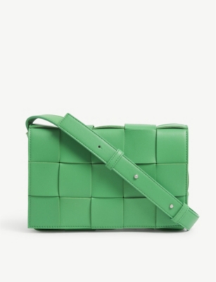 BOTTEGA Cassette intrecciato leather crossbody bag