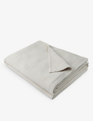 The White Company Natural Florian King Cotton Bed Spread