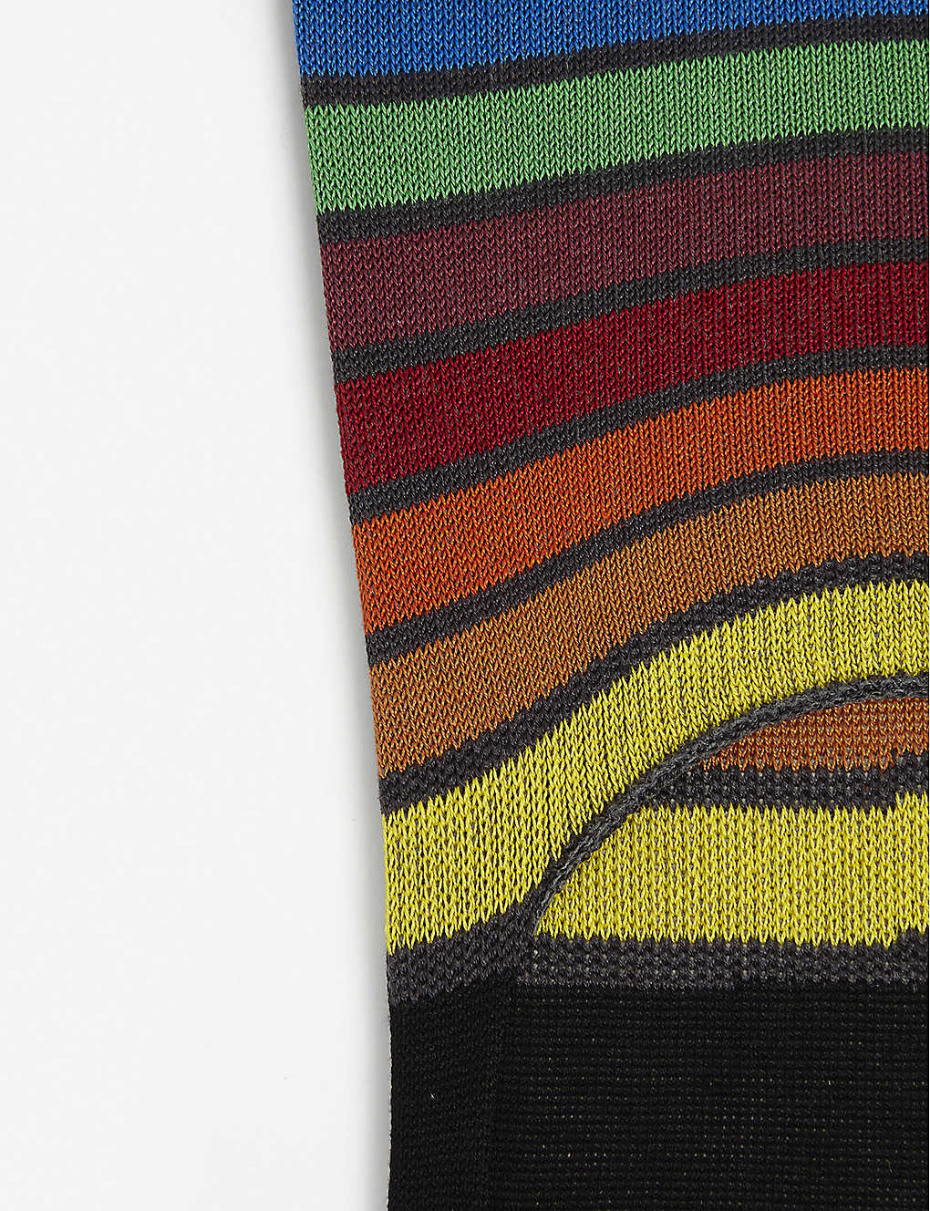PAUL SMITH STRIPED INVISIBLE COTTON-BLEND SOCKS