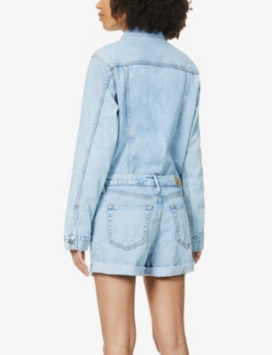 long sleeve denim playsuit