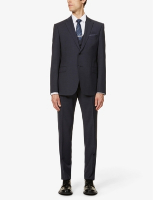 EMPORIO ARMANI - Slim-fit three-piece stretch-wool suit | Selfridges.com