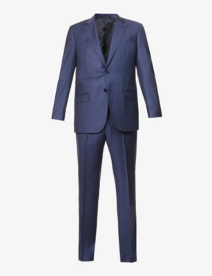 blue armani suit
