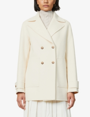 cream wool blend coat