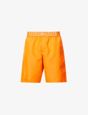 orange moncler swim shorts