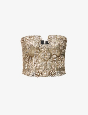 embellished corset top