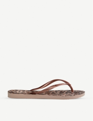 havaianas slim leopard