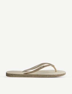 HAVAIANAS - Slim Sparkle rubber flip-flops | Selfridges.com