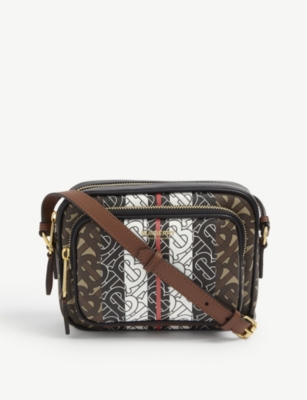 Shop Burberry Tb Monogram E-canvas Camera Bag