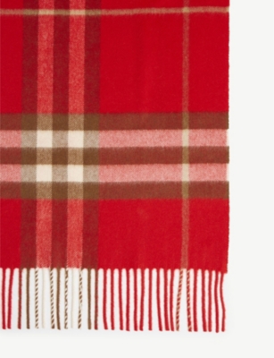 burberry scarf grey red