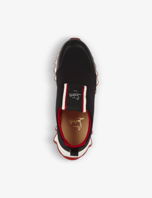 Tiketa Run leather and mesh trainers