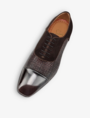 christian louboutin brown mens shoes