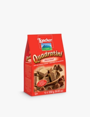 LOACKER: Quadratini Crispy hazelnut-cream filled wafer cubes 250g