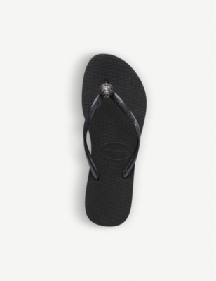 havaianas embellished flip flops