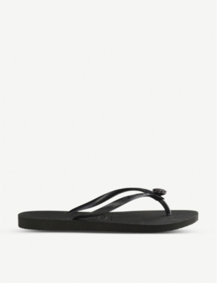 havaianas crystal flip flops