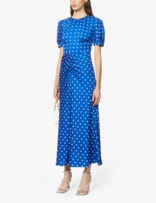 Self portrait dot hot sale satin printed dress