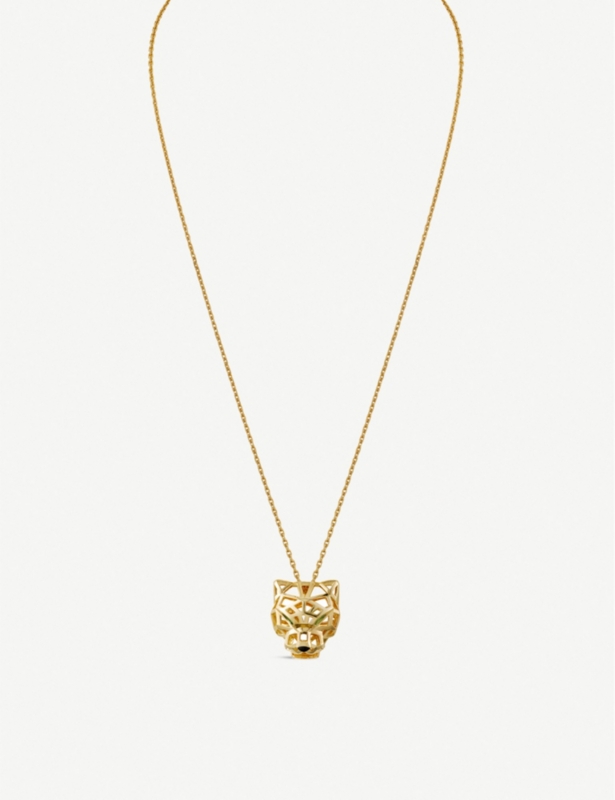 Panthère de Cartier 18ct yellow-gold, garnet and onyx necklace
