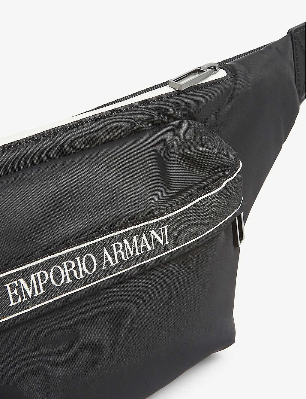 EMPORIO ARMANI LOGO-PRINT NYLON BELT BAG