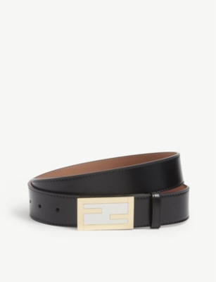 FENDI - Logo-buckle leather belt 