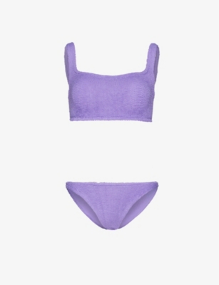Shop Hunza G Women's Lilac Xandra Crinkled Bikini