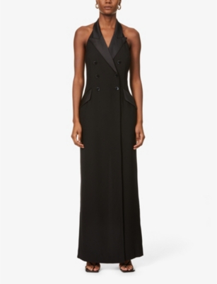 Annie wide-leg crepe tuxedo jumpsuit ...