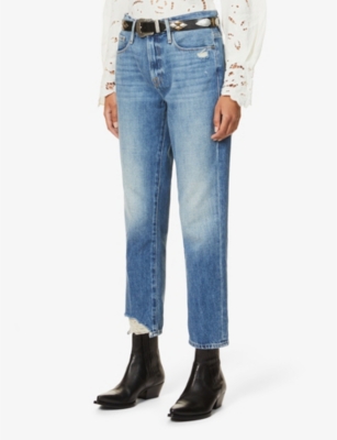 frame straight leg jeans