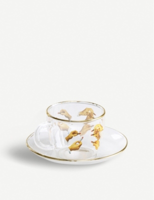 Seletti Wears Toiletpaper Lipsticks Printed Glass Coffee Set