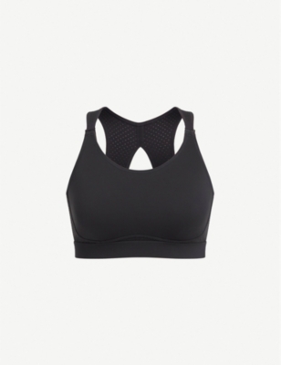 Shop Spanx Active Womens Black Core High-impact Stretch-jersey Sports Bra