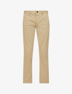 BOSS: Tapered slim-fit stretch-cotton trousers