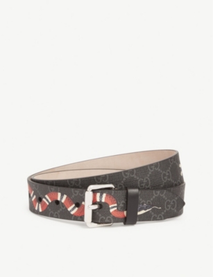 GUCCI - Snake GG Supreme leather belt 