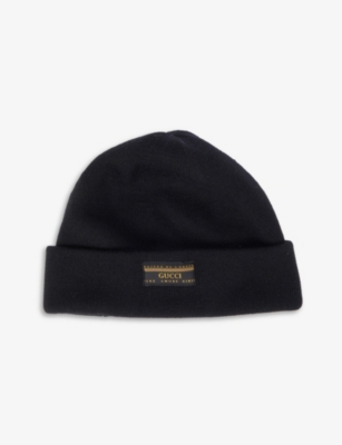 gucci black beanie hat