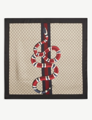 gucci silk scarf snake