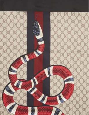 gucci silk scarf snake
