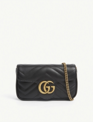 Gg marmont leather top best sale handle bag